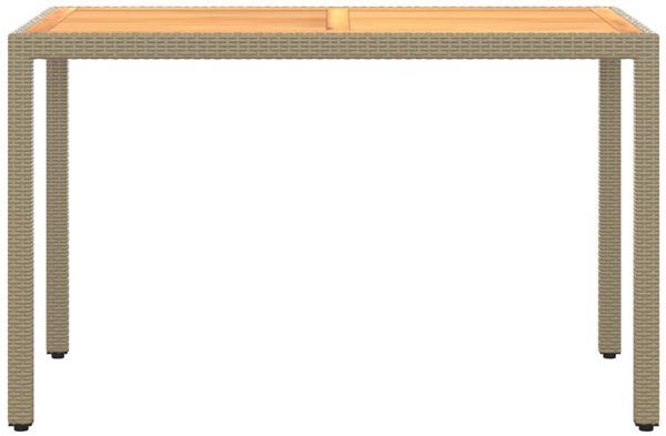 vidaXL 5-tlg. Garten-Essgruppe mit Kissen Poly Rattan Beige 3095501 Bild 6