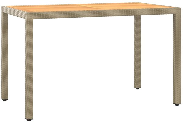 vidaXL 5-tlg. Garten-Essgruppe mit Kissen Poly Rattan Beige 3095501 Bild 5