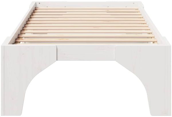 vidaXL Bettrahmen Weiß 90 x 190 cm Massives Kiefernholz 873011 Bild 5