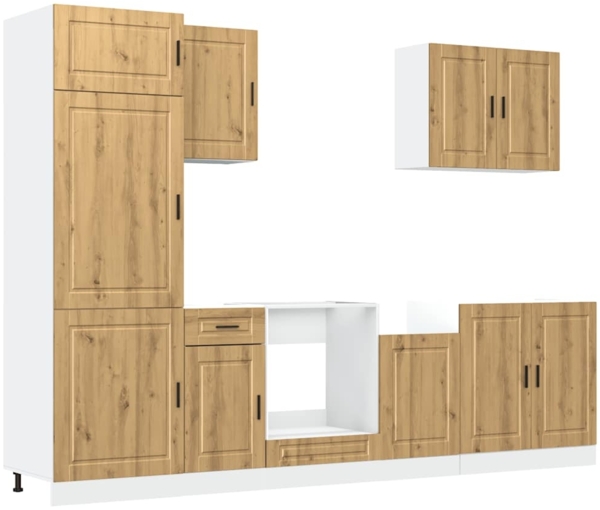 vidaXL 7-tlg. Küchenschrank-Set Kalmar Artisan-Eiche Holzwerkstoff 3314790