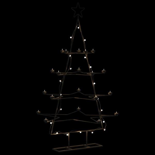 vidaXL Metall-Weihnachtsbaum für Dekorationen Schwarz 140 cm 4018964