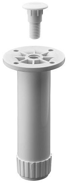 Hettich Sockelverstellfuß 3,0 x 12 - 13 cm Kunststoff weiß - 1 Stück