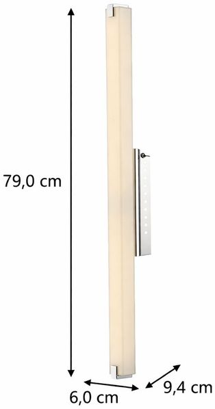 LED Wandlampe, Spiegelleuchte, chrom, Glas, L 79 cm Bild 5