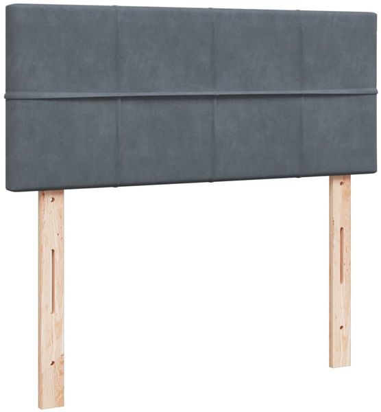 vidaXL Boxspringbett mit Matratze Dunkelgrau 120x190 cm Samt 3286259 Bild 8