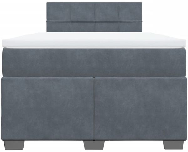 vidaXL Boxspringbett mit Matratze Dunkelgrau 120x190 cm Samt 3286259 Bild 4