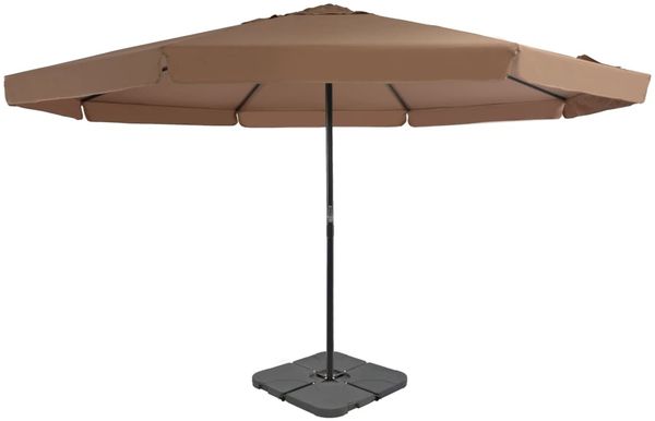 vidaXL Sonnenschirm mit Tragbarem Sonnenschirmständer Taupe 276324