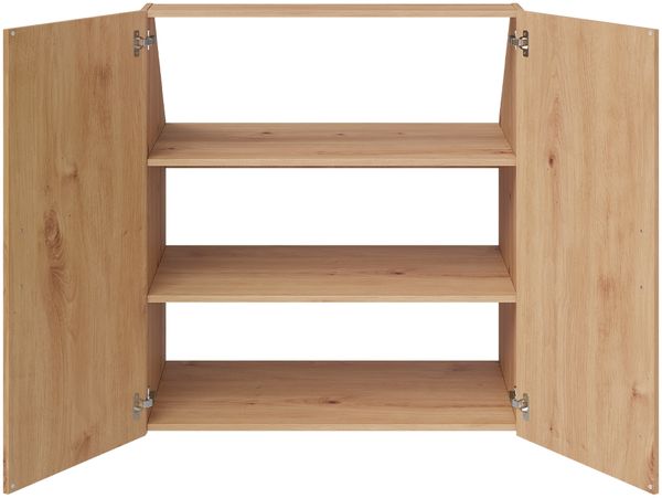 Bellamio 'Aland' Dachschrägenregal mit Türen, Eichenoptik, 100x52x90 cm, Schrank für Dachschräge mit 3 Fächern Bild 10