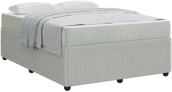 vidaXL Bettrahmen mit Matratze Hellgrau 140 x 200 cm Stoff 3398399