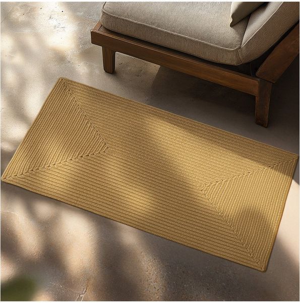 tectake Teppich Geflochtener Teppich in Jute-Optik, strapazierfähig und pflegeleicht, Rechteck, Höhe: 0,50 mm, Boho-Stil, für In- und Outdoor flach und formstabil