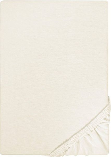 Castell Jersey-Stretch-Spannbetttuch 0077113, natur, 1x 90x190 cm - 100x200 cm