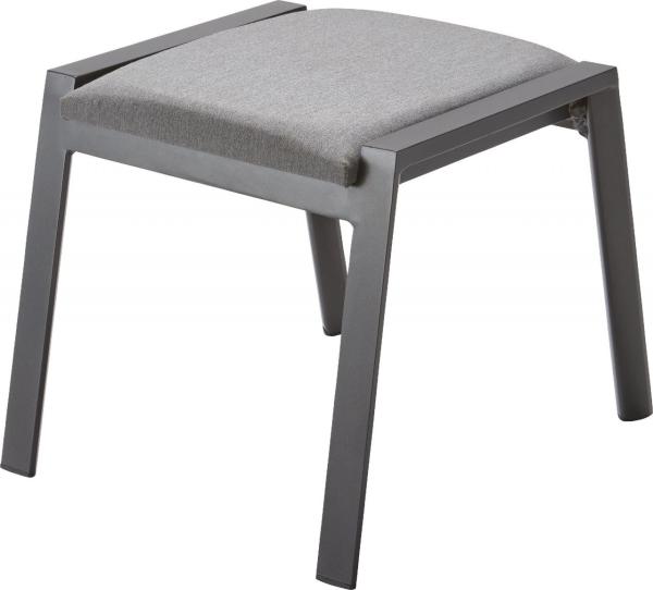 Primaster Hocker Arona Gartenmöbel Anthrazit 58 x 48 x 44 cm Witterungsbeständig