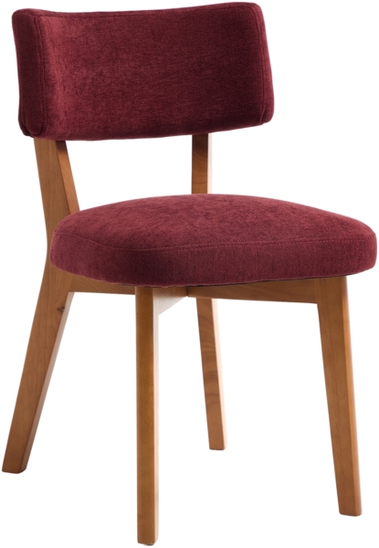 LVHOM 2er Set Esszimmerstühle Leinenstoff, Polsterstuhl aus Massivholz, belastbar bis 200 kg, Stuhl für Esszimmer, Homeoffice & Wohnzimmer, Rot