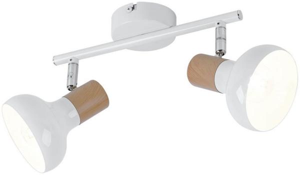 Deckenleuchte, 2-Flammig, Spots beweglich, weiß, L 35,5 cm