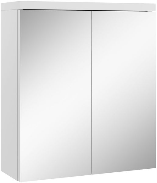 Badplaats Spiegelschrank Toledo 60 x 60 cm Weiß - Badezimmerschrank mit Spiegel und 2 Türen