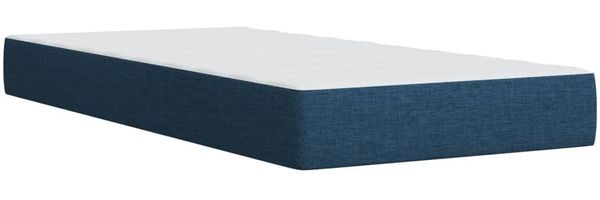 vidaXL Boxspringbett mit Matratze Blau 90x200 cm Stoff 3292670 Bild 9
