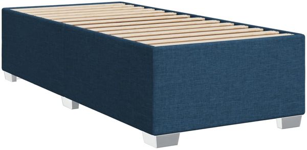 vidaXL Boxspringbett mit Matratze Blau 90x200 cm Stoff 3292670 Bild 8