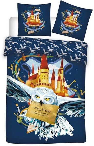 Harry Potter Kinderbettwäsche Harry Potter Hedwig die Eule Mikrofaser Bettwäsche, Mikrofaser, Deckenbezug 135-140x200 cm Kissenbezug 63x63 cm