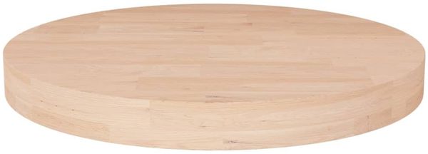 vidaXL Runde Tischplatte Ø30x4 cm Unbehandeltes Massivholz Eiche 342907