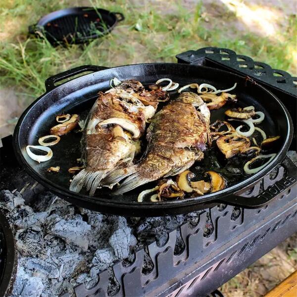 Ø24cm Deckel-Bratpfanne aus Gusseisen Bild 5