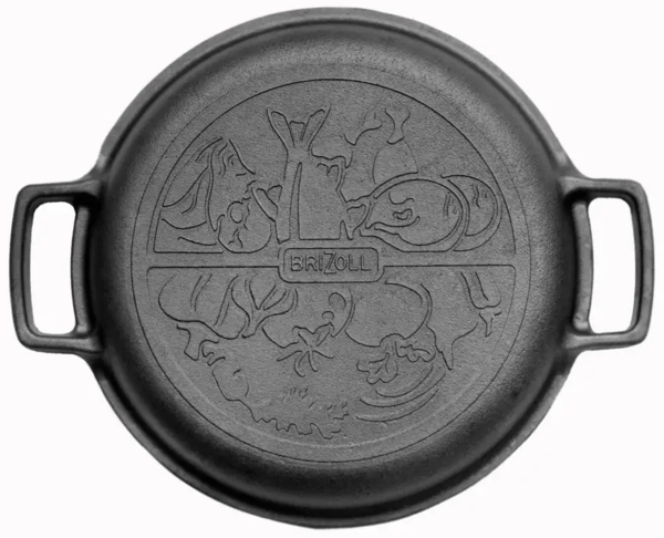 Ø24cm Deckel-Bratpfanne aus Gusseisen Bild 3