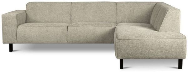 Home affaire Ecksofa LORCAN mit Holzfuß, Breite 275 cm, weiches Sitzgefühl, Massivholzfüsse, Chenille und Bouclé -Bezüge