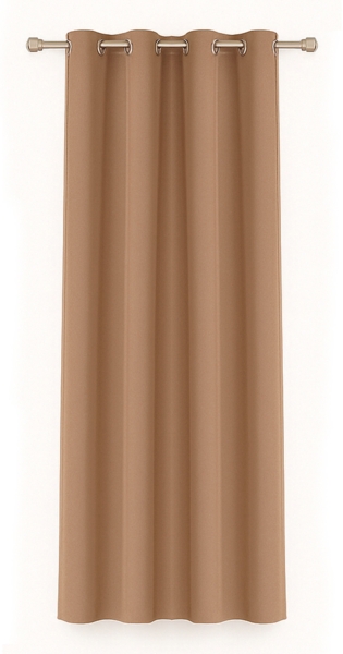 Bestlivings Blickdichte, Gardine mit Ösen, in vielen Größen und Farben Hellbraun 140x145 cm