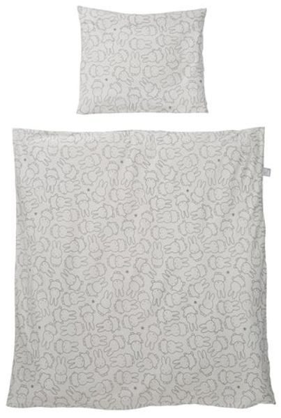 roba Wiegenbettwäsche 'miffy®' - 80 x 80 cm - 2-teilig - Baumwolle - Grau