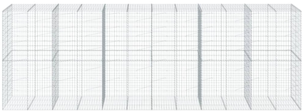 vidaXL Gabione mit Deckel 600x100x200 cm Verzinktes Eisen 3295235 Bild 2