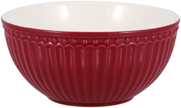 Greengate Müslischale Alice Müslischale claret red 14 cm, Steinzeug, (Schüsseln & Schalen)