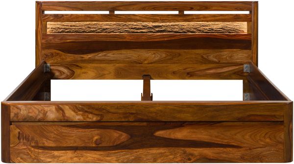 Bett Sheesham 200x200x90 walnuss gewachst TORONTO LUX #258 Bild 6