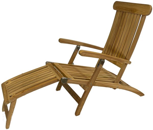 Teakholz Deckchair, verstellbar, Edelstahlbeschläge