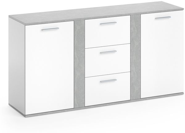 Kommode Novelli Beton 40 x 80 cm mit Schubladen Vicco