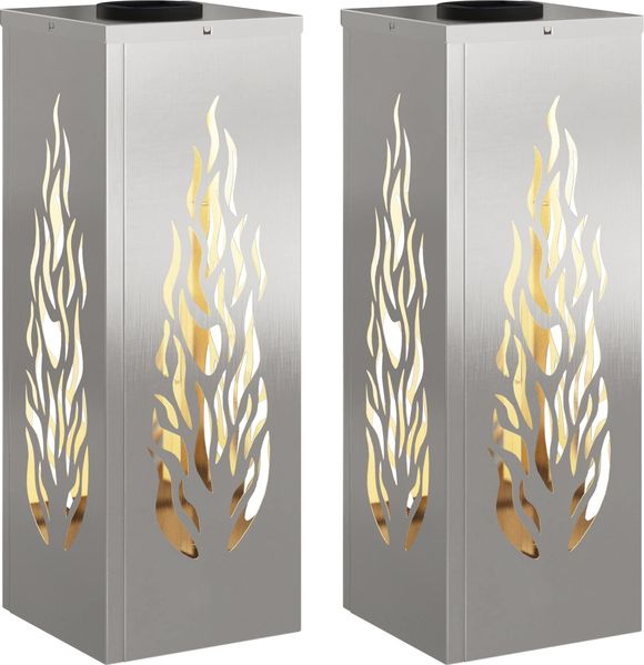 vidaXL Solar LED Weg Licht 2 pcs Silber Edelstahl 879797 Bild 2