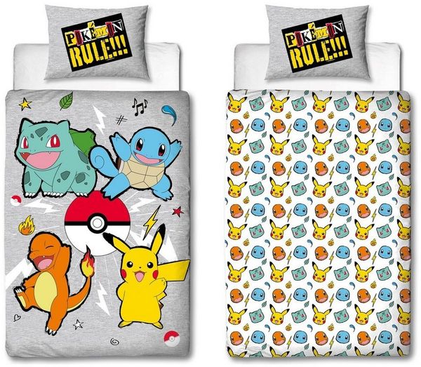 POKÉMON Bettwäsche Pokemon Pikachu Mikrofaser Bettwäsche Set, Mikrofaser, 2 teilig, 135/140 x 200 Deckenbezug 60x70cm Kissenbezug