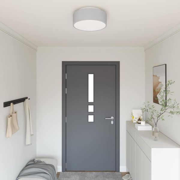 vidaXL Deckenlampe mit Strahlern Grau 38 x 38 x 13,5 cm Stoff 42001208