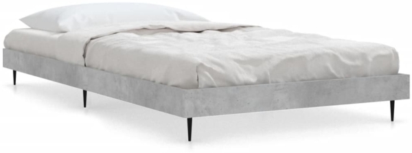 vidaXL Bettgestell Betongrau 90x200 cm Holzwerkstoff 832273