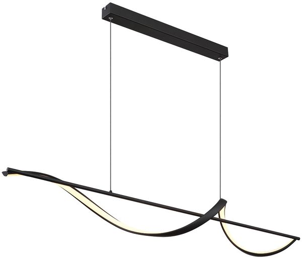 LED Hängeleuchten, Metall, Schwarz, Höhenverstellbar, L 120 cm