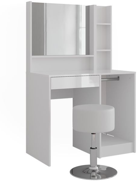 Schminktisch Sherry Weiß/Weiß Hochglanz 89.8 cm 4 Teile Vicco
