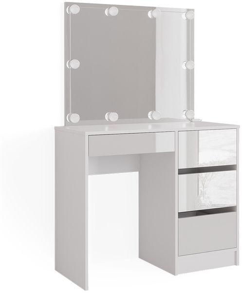 Schminktisch Sherry Weiß 90 cm mit LED Beleuchtung Vicco