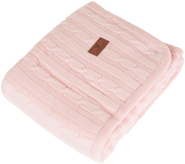 Cangaroo Babydecke 100x75cm Sherpy 100% Baumwolle waschbar weich warm ab Geburt rosa