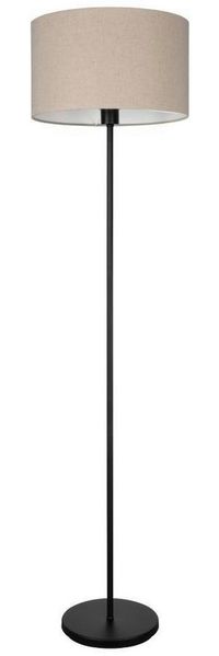 Eglo 900862 Stehleuchte FENIGLIA Stahl schwarz, Textil Leinen natur E27 1X40W H:151cm Ø38cm mit Fußtrittschalter