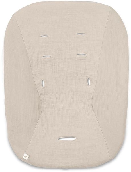 hauck Schonbezug für Babywippe Highchair Bouncer (Eco) (nicht mit anderen Modellen kompatibel), Baumwolle, mit Gummizug und Gurtschlitze für 5-Punkt-Gurt, Waschbar bei 60° (Beige)