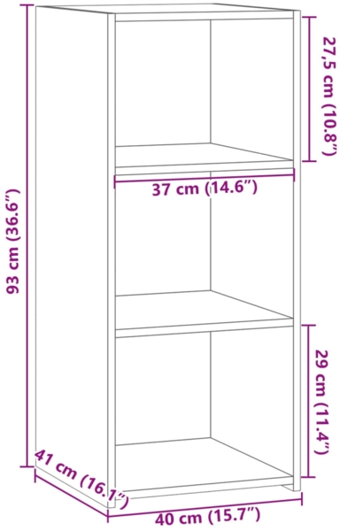 vidaXL Sideboard Betongrau 40x41x93 cm Holzwerkstoff 846351 Bild 8