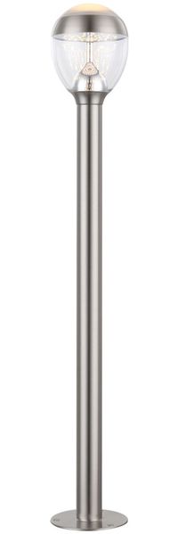 LED Stehleuchte, Außen, Edelstahl, klar, H 99 cm
