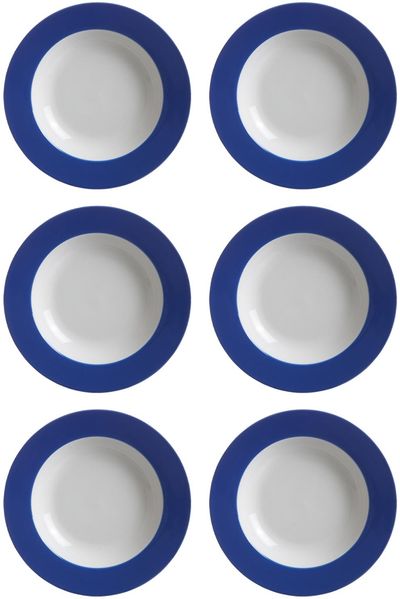 Ritzenhoff & Breker DOPPIO Suppenteller 22 cm indigo blau 6er Set