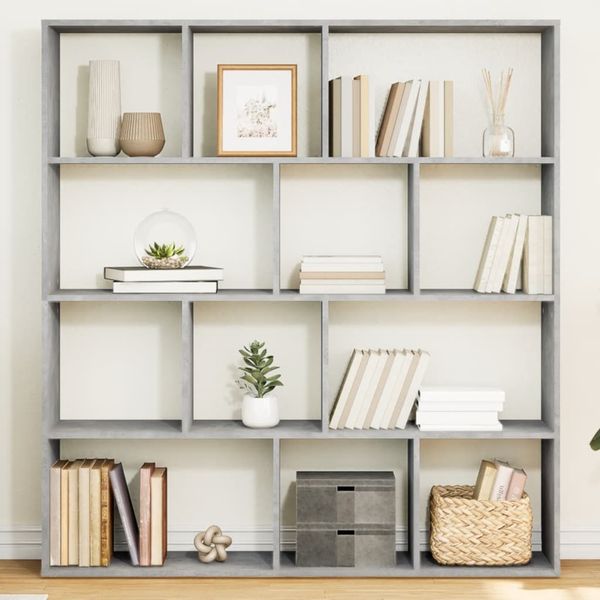 vidaXL Bücherregal Betongrau 132x29x141,5 cm Holzwerkstoff 3310310