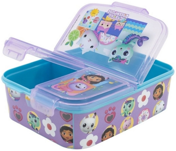 Gabby´s Dollhouse Kinder Brotdose – Lunchbox mit 3 Fächern & tollem Design