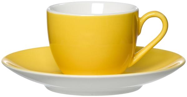 Ritzenhoff & Breker DOPPIO Espressotasse mit Untertasse 80 ml gelb