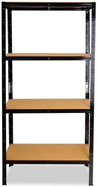 shelfplaza BLACK 180x110x45 cm Schwerlastregal in schwarz mit 4 Böden und 175 kg Traglast pro Boden Bild 5
