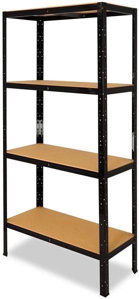 shelfplaza BLACK 180x110x45 cm Schwerlastregal in schwarz mit 4 Böden und 175 kg Traglast pro Boden Bild 6